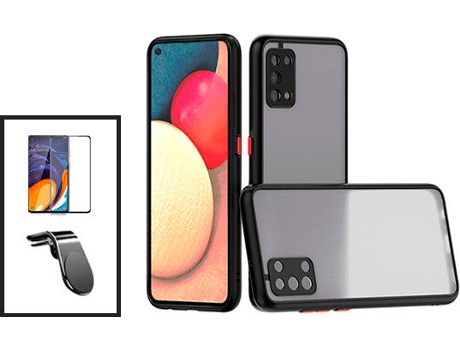 Kit Carcasa Trasera Protección Cámara + Protector de Pantalla Oppo A74 5G GIFT4ME Negro