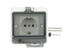 Enchufe De Pared Impermeable Ip66 Con Adaptador De Enchufe Integrado De Cobre Pc De 16 A