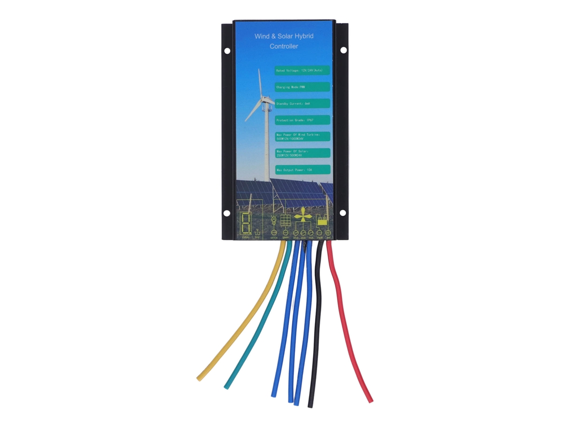 Controlador De Carga Híbrido Eólico Solar Ip67 Para Turbina Eólica Y Panel Solar 12-24v