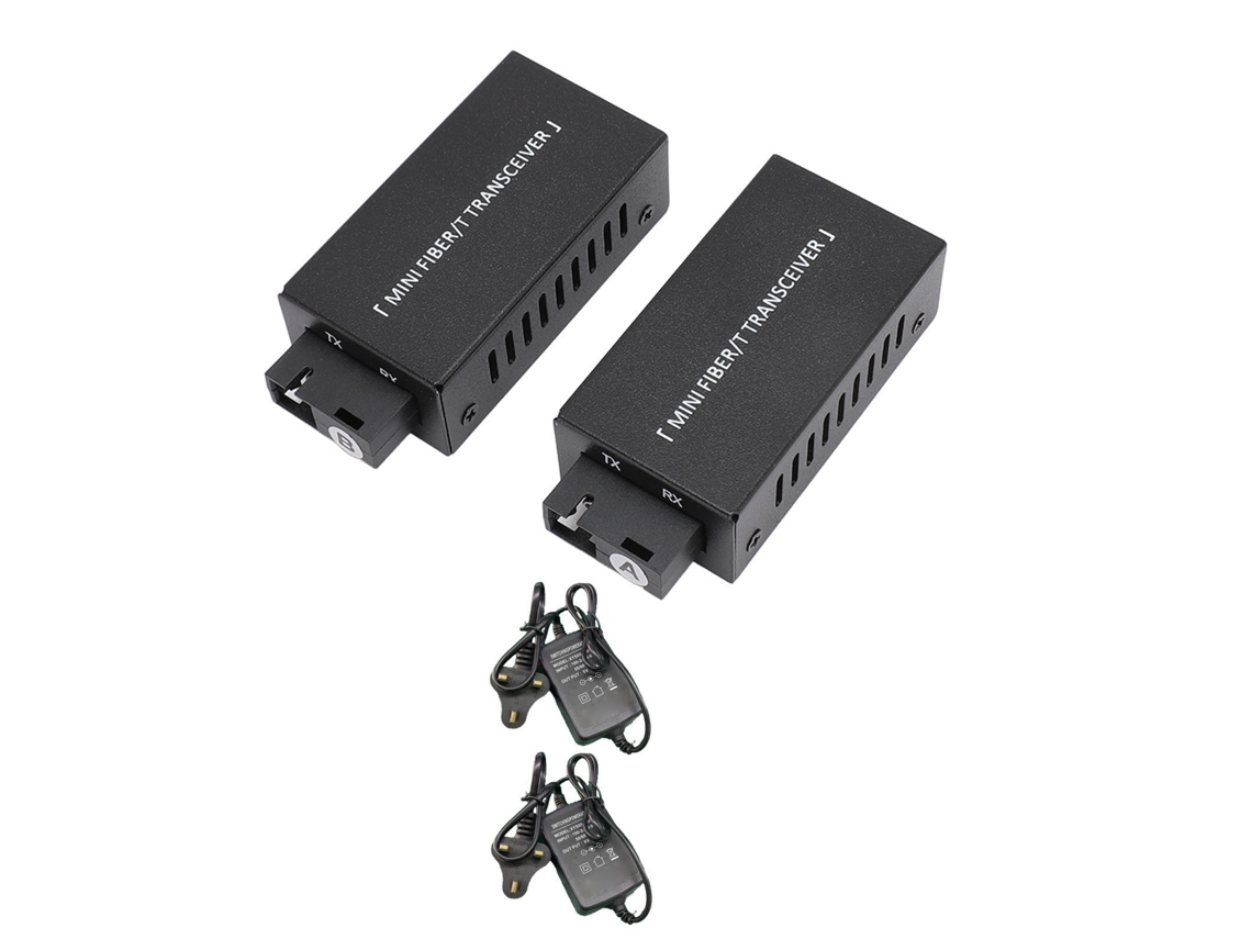 Conversor Óptico Mini, 100m Fibra Única Modo Simple, Fibra A Ethernet 25km