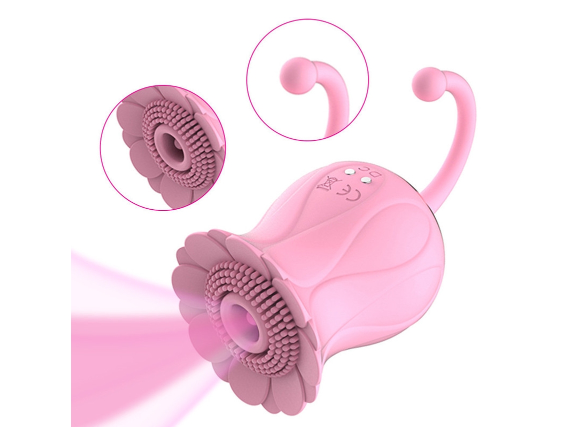 Vibrador De Masaje De Succin De Rosas De 10 Frecuencias Para Mujeres (rosa) Yizhood