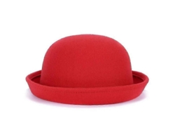 Sombrero Fedora Lana Para Mujer, Color Liso, Estilo Casual, Para Todas Las Estaciones.
