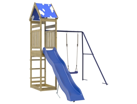 Parque Infantil De Exterior VIDAXL Marrón Madera