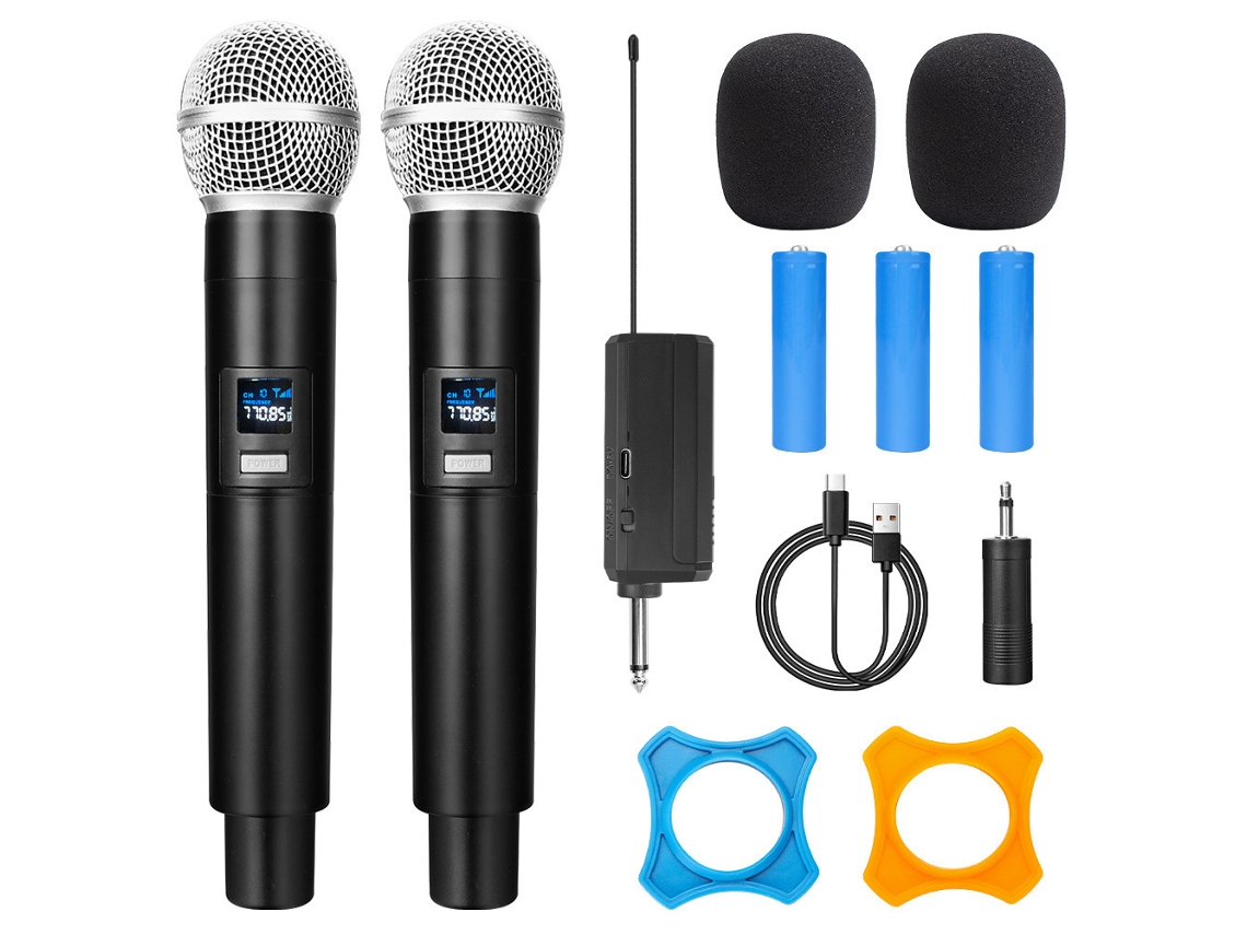 Micrófono inalámbrico portátil Yuysan, 1 a 2 (UHF)