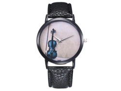 Reloj De Cuarzo Sencillo Para Hombre Zhoulianfa Con Correa Fina De Pu (negro)