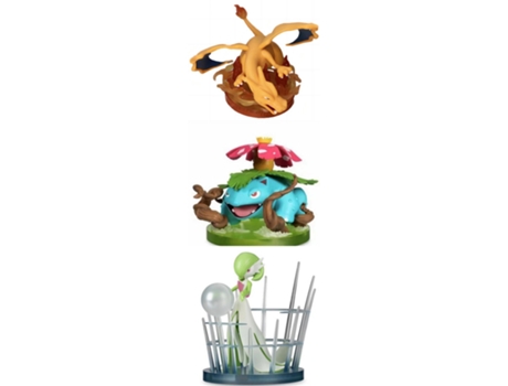 EZII Figura Anime pocket monster Charizard Venusaur Gardevoir 17 BLUE 3 IN 1 Multicolor Niños Regalo Juguetes Adornos