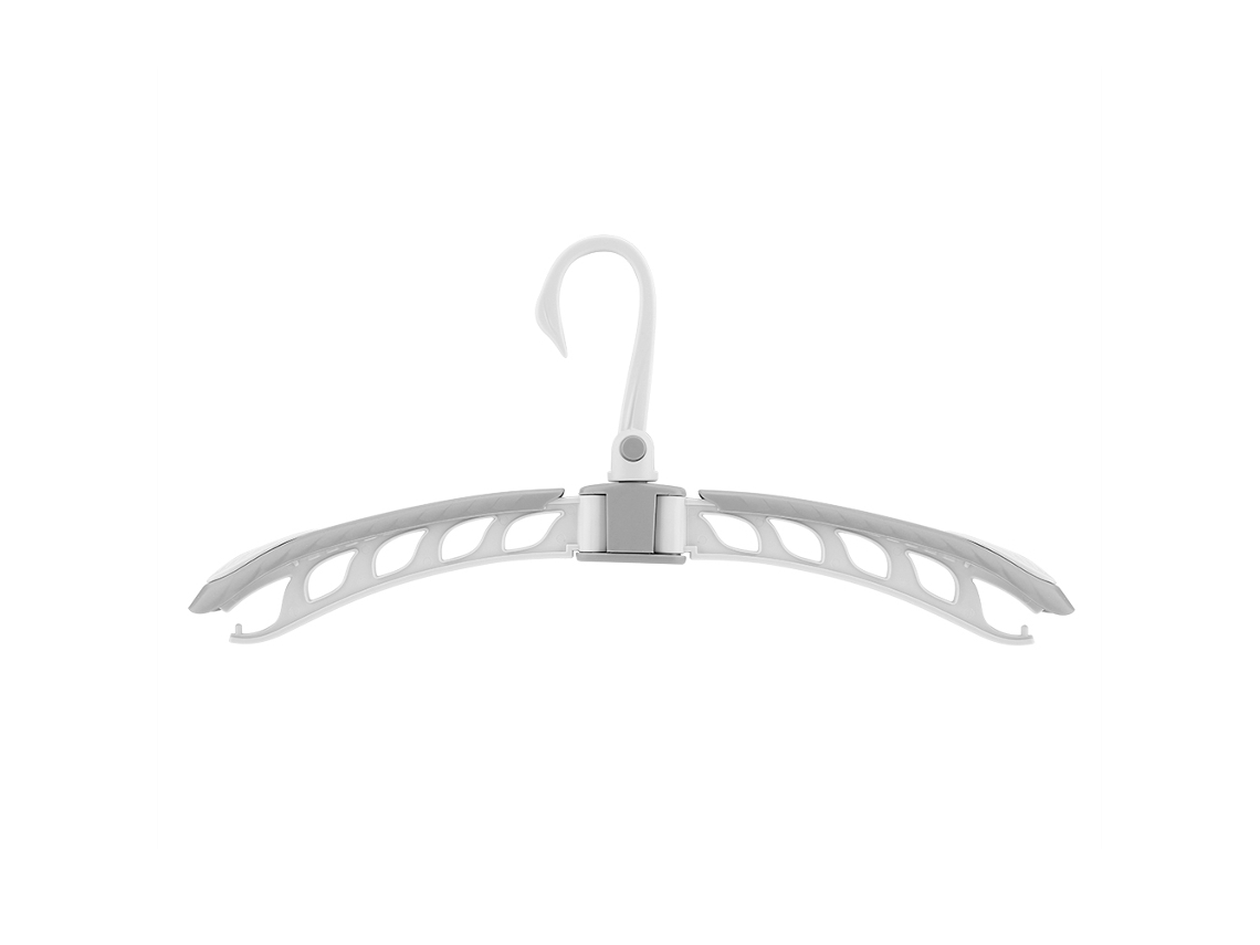 Perchero plegable y extensible, portátil, para viajes, color gris