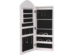 Armario para Joyas ML-DESIGN con Espejo (Blanco - MDF - 32 x 95 x 9 cm)