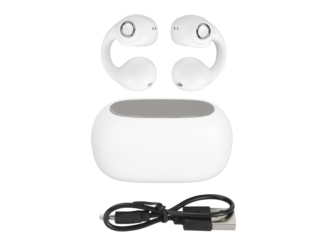 Auriculares abiertos EOOCOO Bluetooth 5.3 con micrófono integrado.