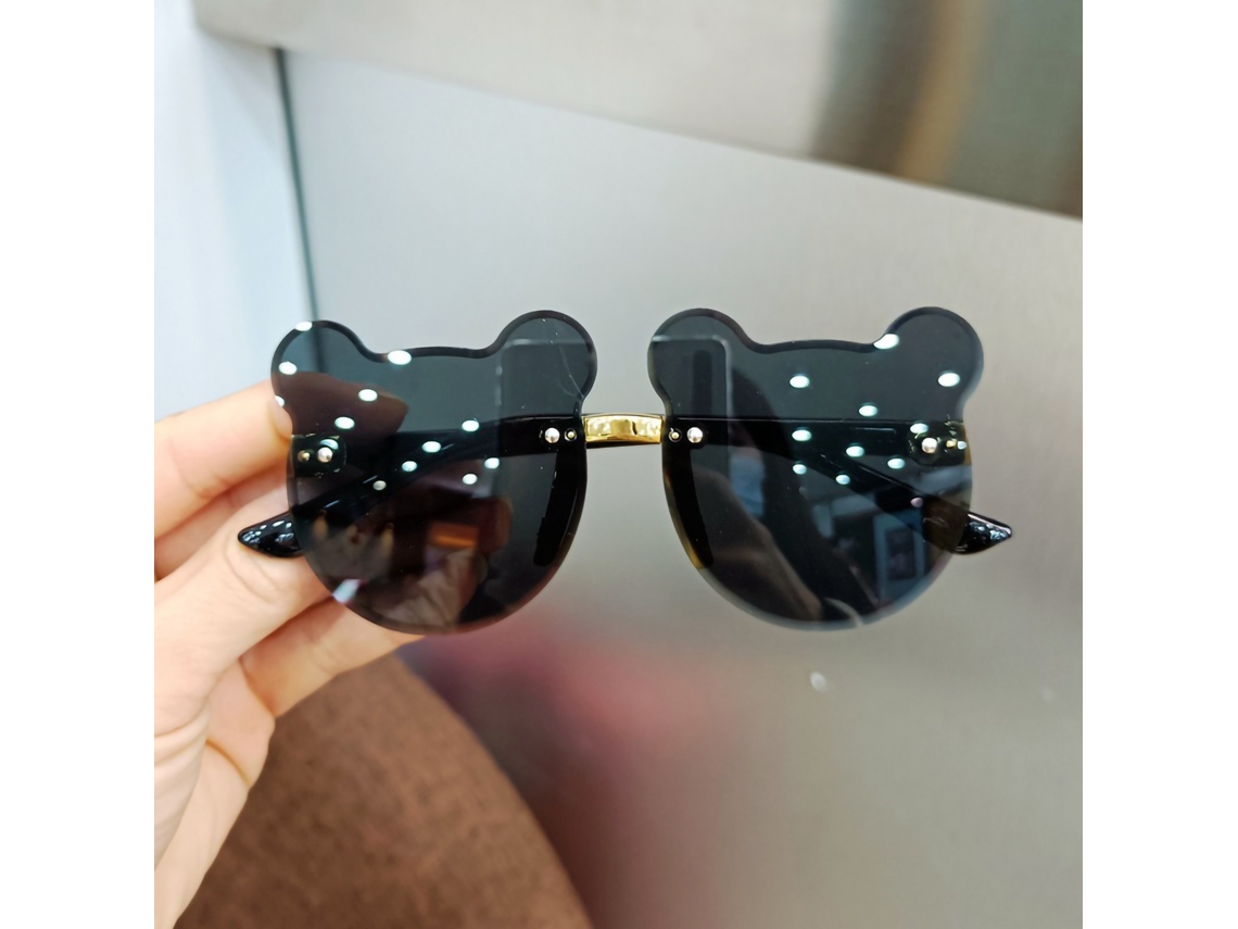 Gafas de sol para niños exclusivas del sudeste asiático con lindas flores de dibujos animados, gafas negras
