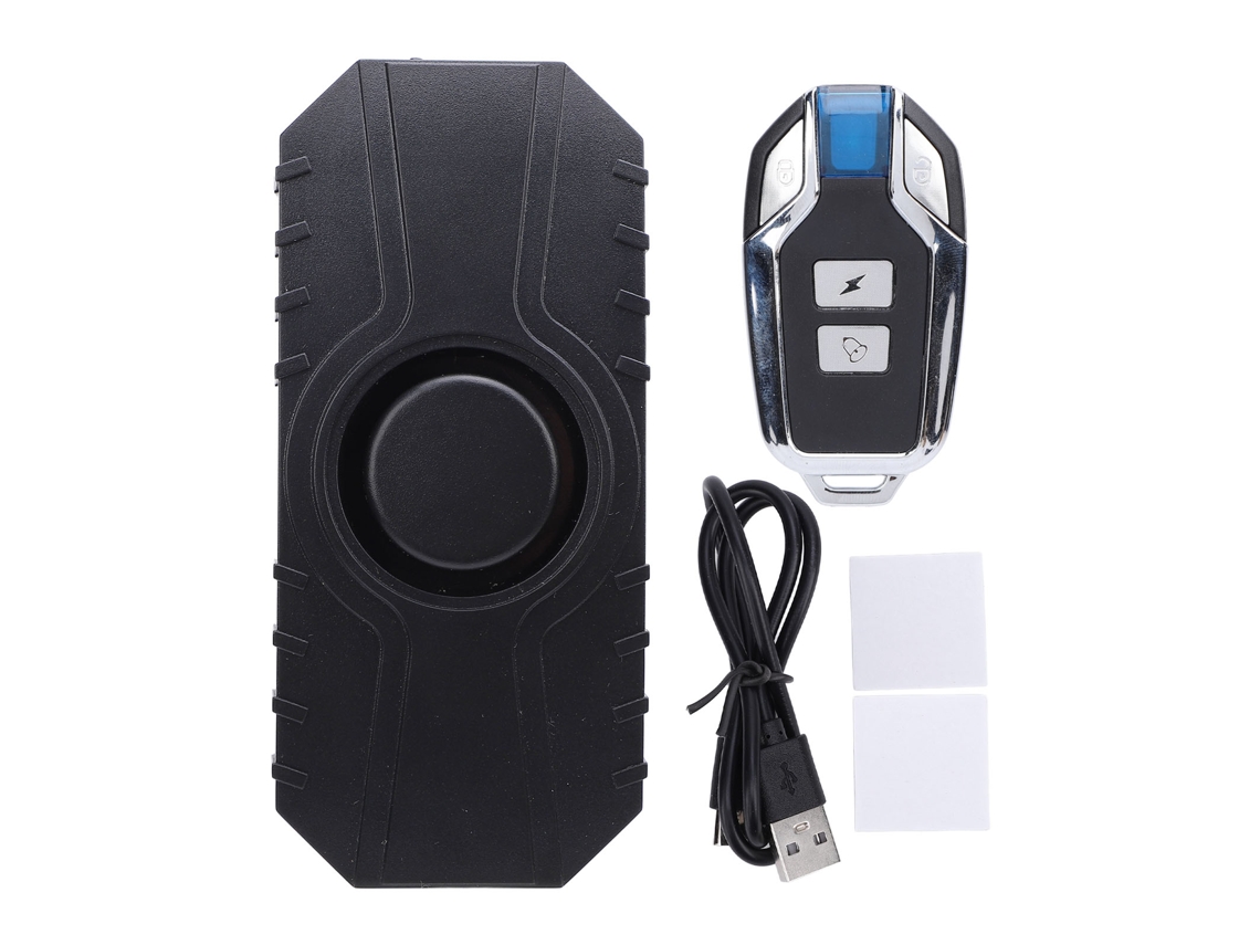 Alarma Inalámbrica Para Bicicleta Con Mando A Distancia Recargable, Sensor De Vibración De 115 Db, Resistente Al Agua Ip55.