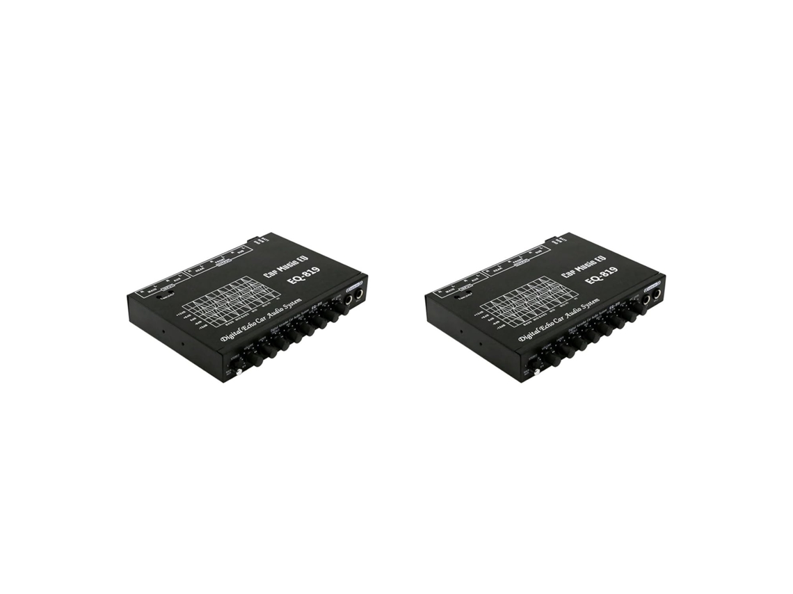 2x Eq-819 Ecualizador Multifuncional Para Coche, Sintonización De Audio, Amplificador De Crossover Paramétrico