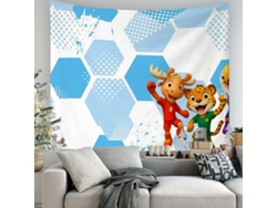 Tapiz Pared Mascotas Copa Mundial 2026 Alce Jaguar Águila, Tapiz Decorativo 180x230cm Decoración Dormitorio Niño Y Salón De Fútbol