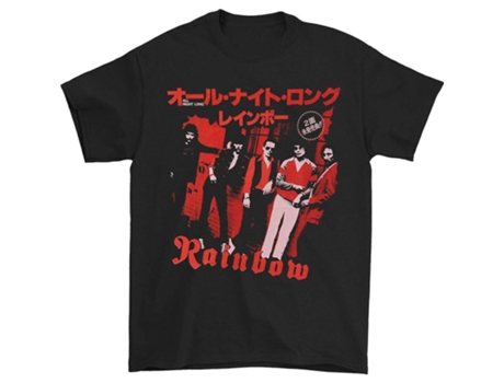 Camiseta ROCKINSTONE larga Rainbow Japanese All Night (S)