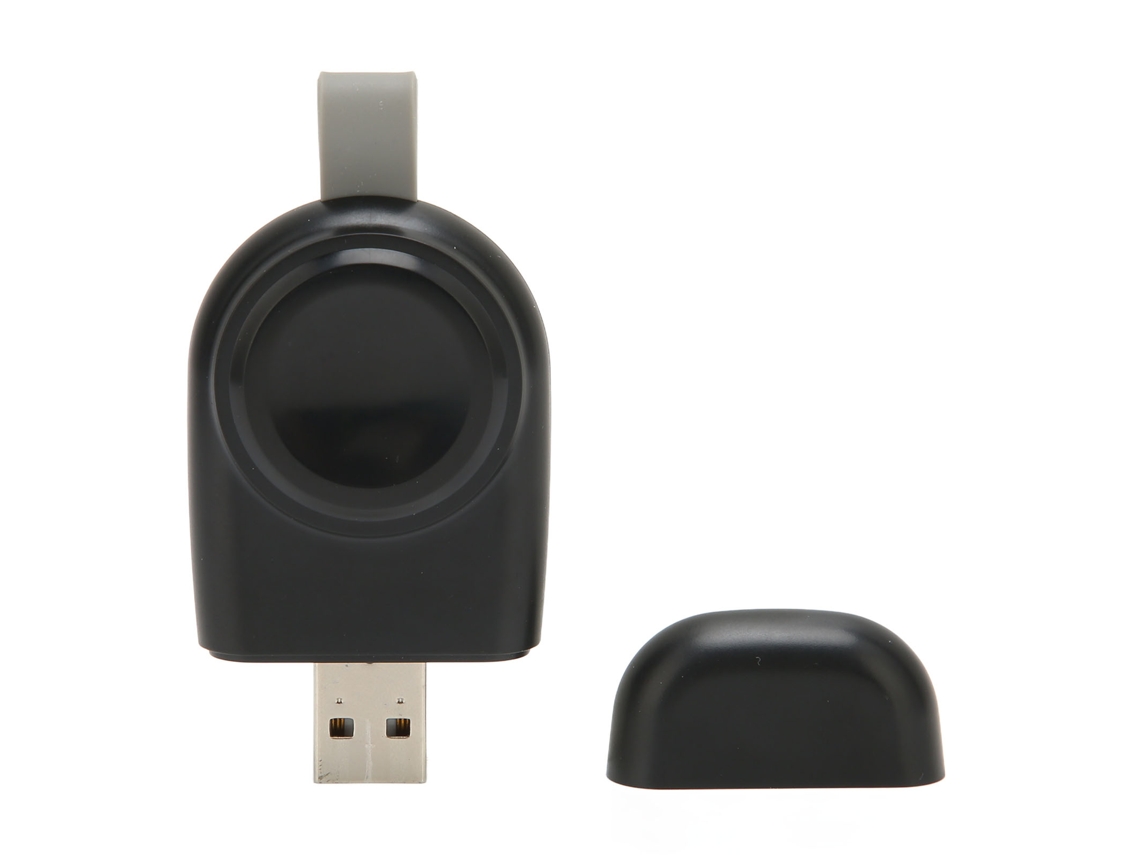 Cargador inalámbrico EOOCOO con base de carga negra, fuerte fricción magnética y portátil.