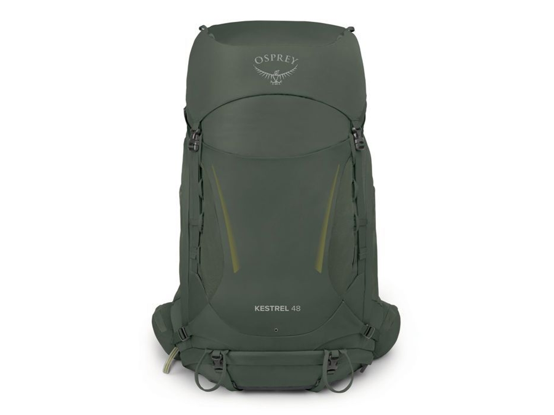 Mochila de senderismo Osprey para hombre, color verde oliva y gris oscuro, Kestrel 48 L/Xl, verde bonsái 219318
