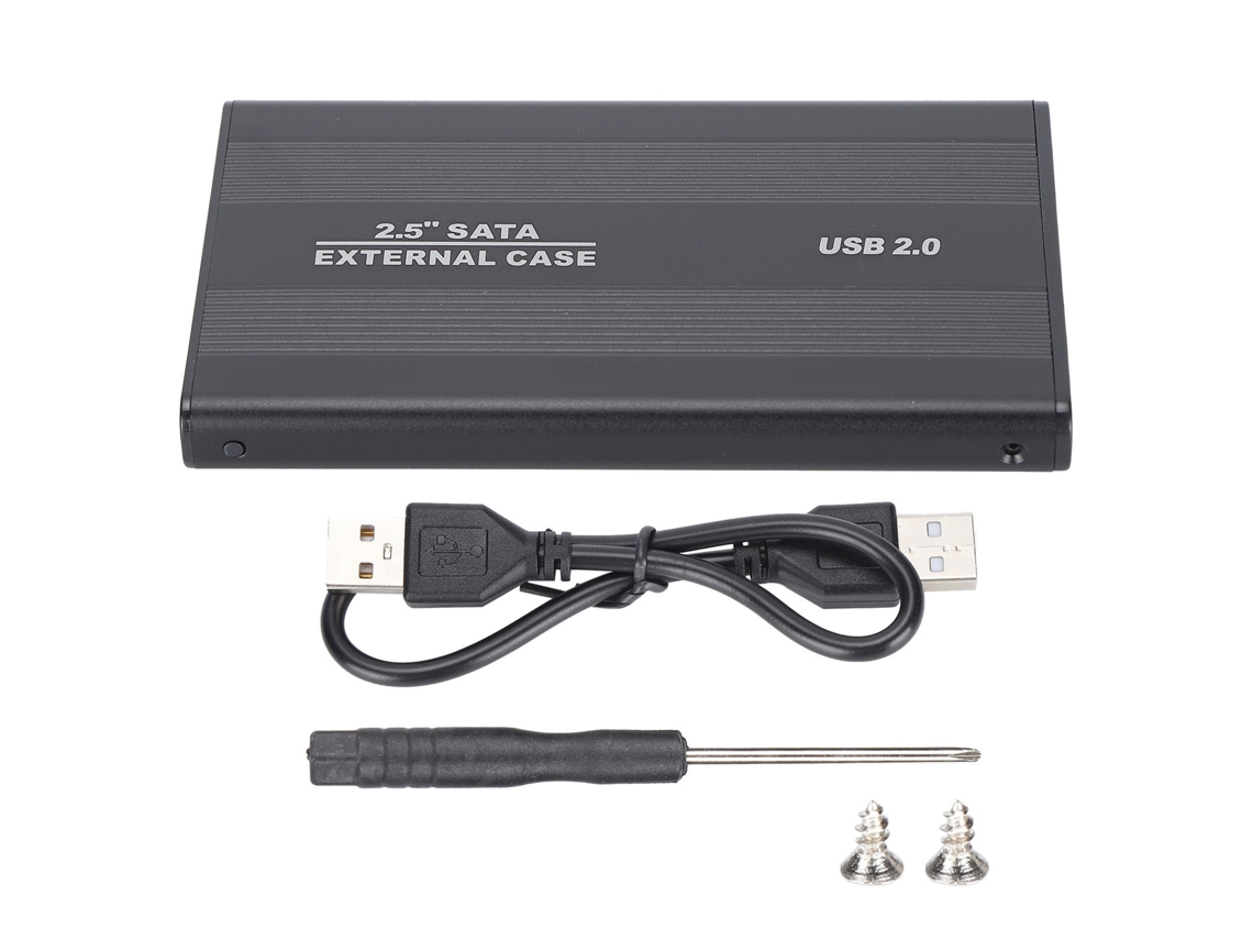 Caja De Disco Duro Externo Hdd Ssd 3tb Usb2.0 Plug Play Para Laptops Os X Almacenamiento De Datos Negro (no Incluye Disco Duro)