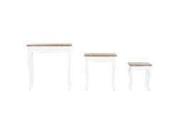 Set 3 Mesita Auxiliar Abeto Natural 60x40x61cm