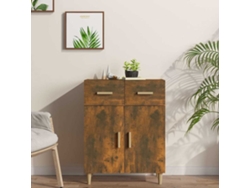 Aparador Madera Contrachapada Roble Ahumado 69,5x34x89 Cm