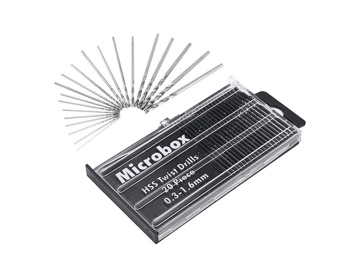 2026altiro-juego De 20 Mini Brocas De Acero Hss, De 0,3 Mm A 1,6 Mm, Para Madera, Plástico, Bricolaje Y Modelismo.