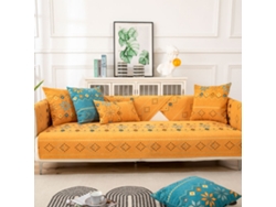 Funda de asiento de sofá antideslizante Protector de cojín de sofá -amarillo-110x240CM LUUCOZK