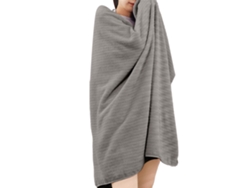 Toalla de Baño NEVEANCE Baño Ducha Absorbente Terciopelo Gris (70x140cm)