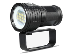 Luz Led De Buceo, Linterna Impermeable Ipx8 Luz De Buceo Led Linterna 500m Luz De Relleno Para Fotografía Subacuática Yizhood (negra)