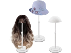 Soporte Ajustable Para Pelucas, 3 Piezas, Portátil, Antideslizante, Para Secar Y Exhibir Pelucas Y Sombreros (blanco)
