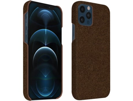 Funda iPhone 12, 12 Pro AVIZAR Híbrida Marrón