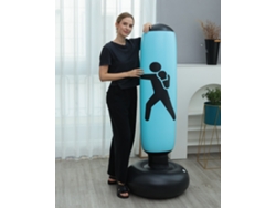 Saco de boxeo hinchable Chrui de 160 cm (azul)
