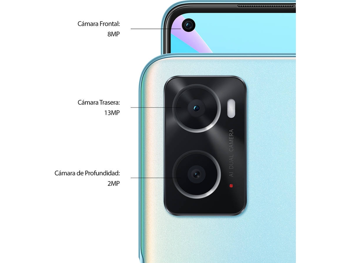 Smartphone OPPO A76 (6.56'' - 4 GB - 128 GB - Azul)