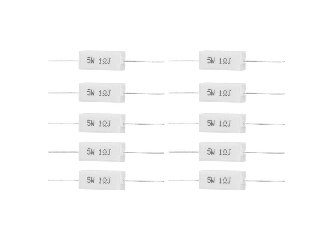 10 Piezas Resistencia Cemento Potencia 5w 1r 5% Componentes Electrónicos Aislados