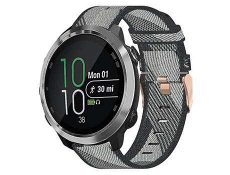 Correa para Garmin Forerunner 645 Music 20mm Correa de reloj tejida de nailon gris VENISYMLIS