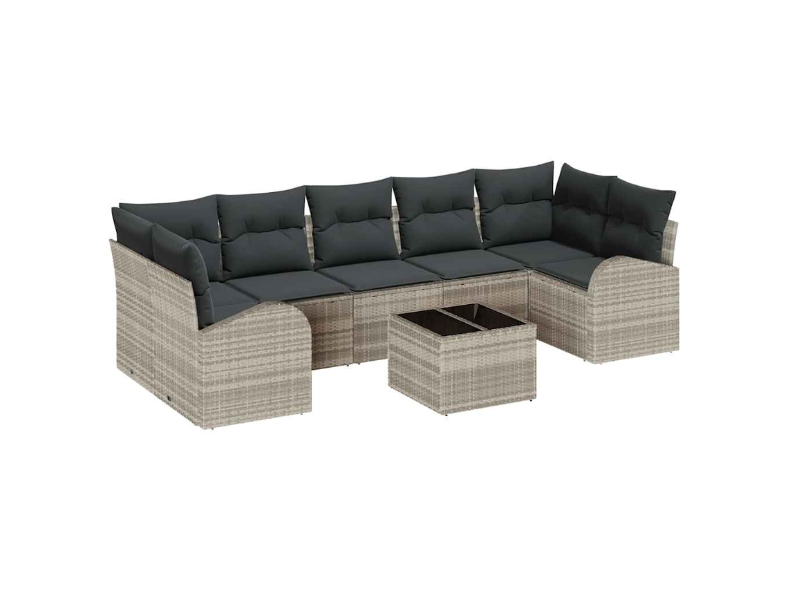 Maison Exclusive - Conjunto De Sofá De Jardín Gris Claro 55 X 55 X 37 Cm