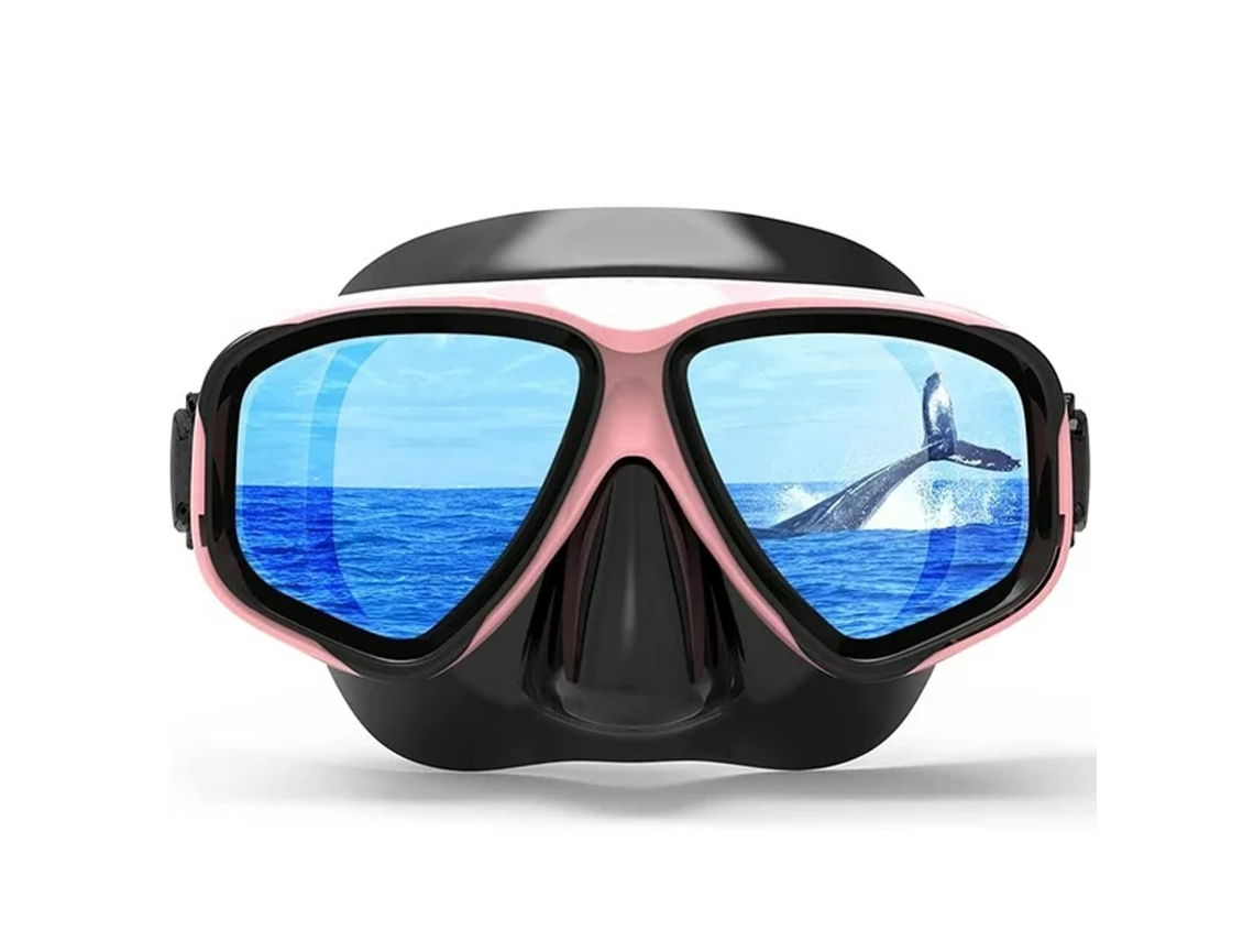 Máscara de snorkel con sellado facial de vidrio templado 3D