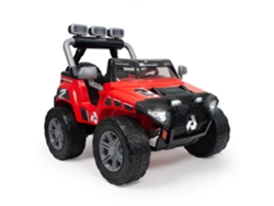 Coche INJUSA Monster Car 24V Rojo con Luces y Ruedas EVA (Edad Mínima: 3 años - 116 x 94 x 92 cm)