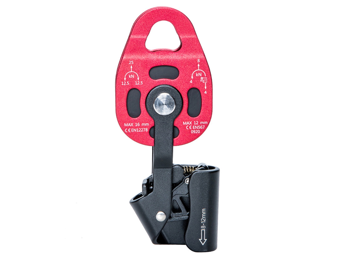 Polea Giratoria De Aluminio De 4 Kn Para Elevación De Cargas Pesadas Con Rodamiento De Bolas Para Cuerdas De 8 A 12 Mm.