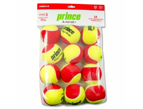 Bolsa de 12 pelotas de tenis Prince Play & Stay – stage 3 (felt)