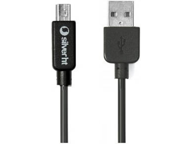 Cable SILVERHT Charge&Sync (USB - MiniUSB - 1.5m - Negro)