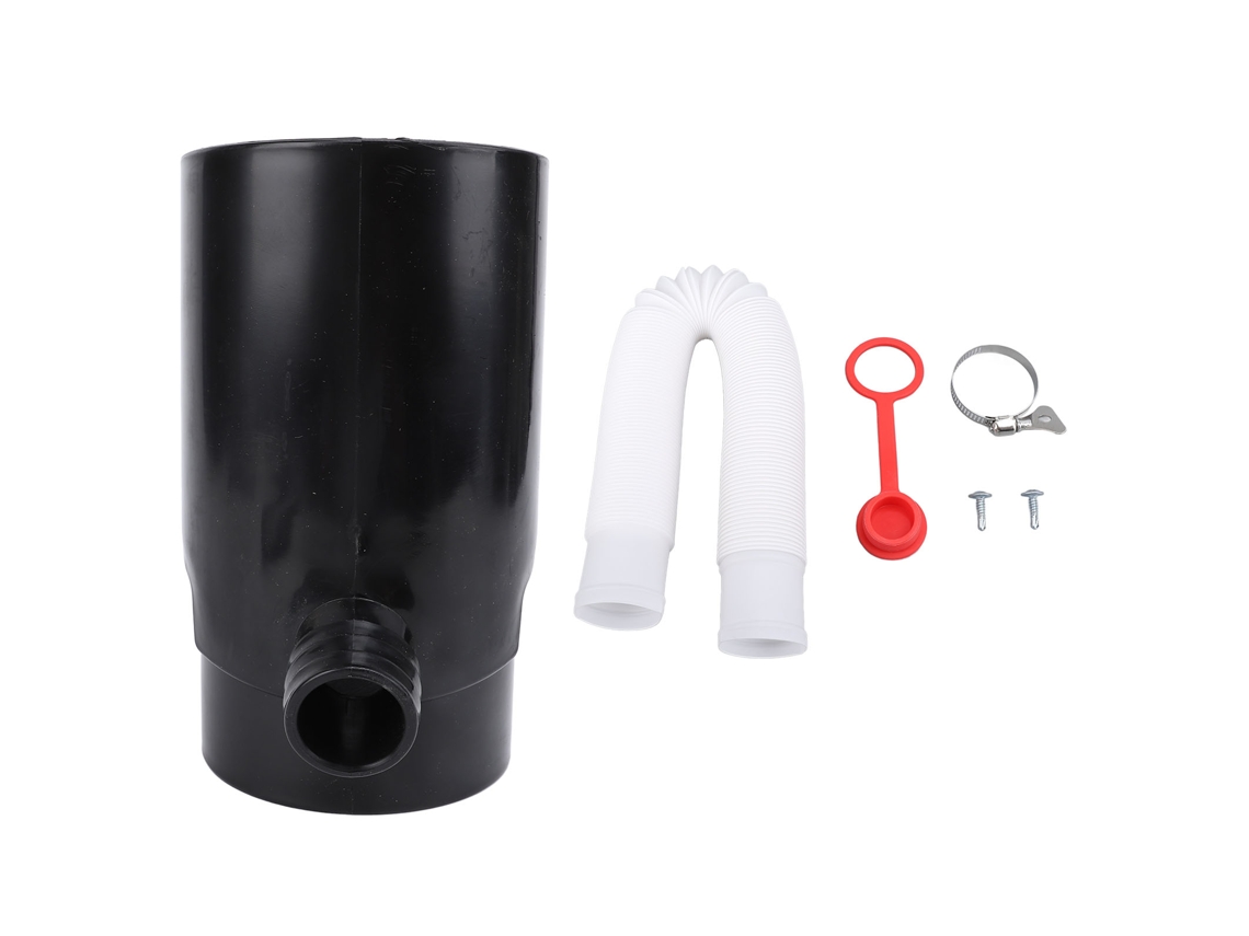 Sistema de recolección de agua de lluvia desviador redondo de 10 cm eficiente negro