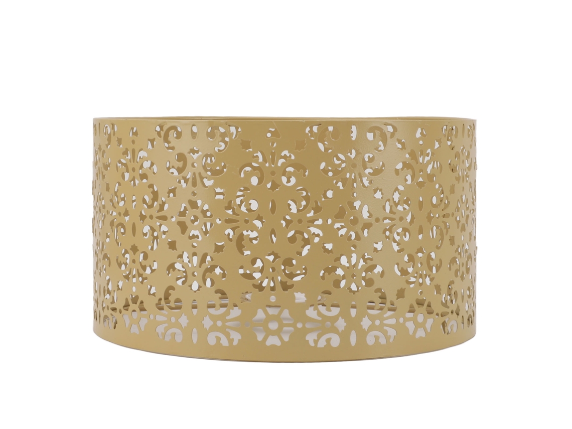 2026-toldo De Lámpara De Mesa De Hierro Hueco Exquisito Decorativo Para Lámparas E27 E14, Pisos, Candelabros Amarillo