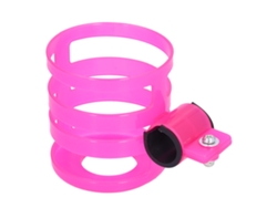 Porta-garrafa Ajustável Para Bicicleta E Carrinho De Bebê Rosa Com Design Resistente