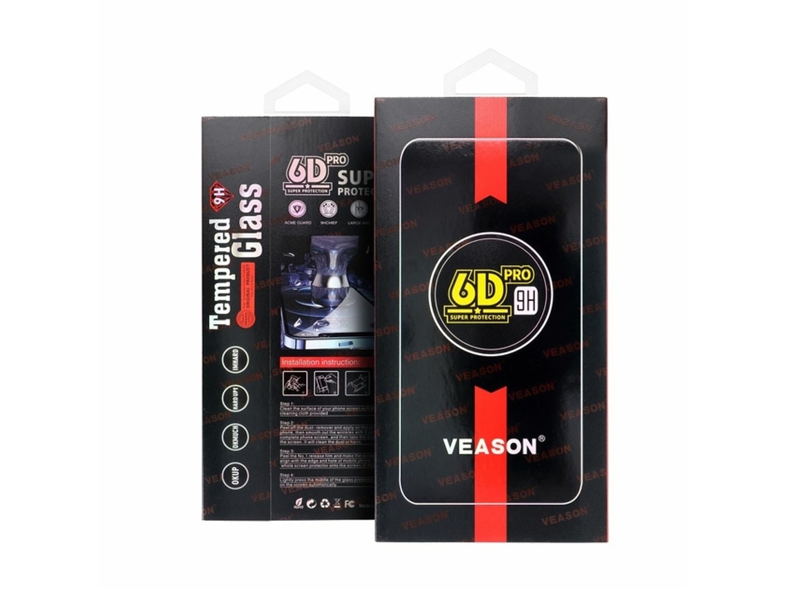 Protector de Pantalla Protector Templado Lte para Samsung Galaxy A32 VEASON Negro