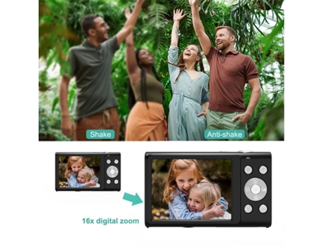 Cámara Compacta Digital TURMIN Dc402Af de nivel de entrada para niños, cámara de 48MP, resolución 4K, pantalla de 2.8 pulgadas, 128GB, color morado...