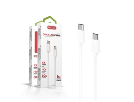 Cable ACCETEL A32 5G (1 m - Blanco)
