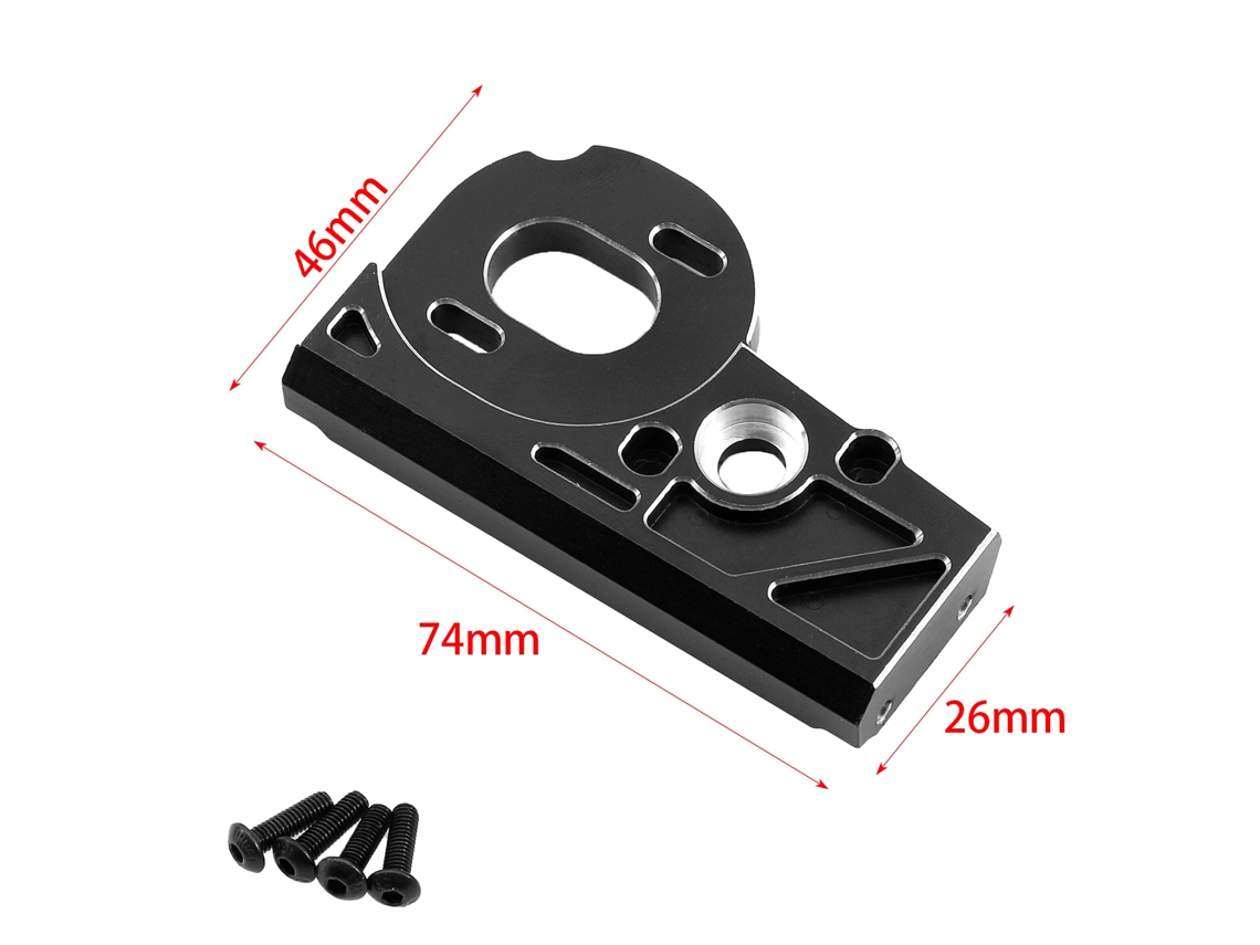 Base De Motor Metálica Para Coche Teledirigido Axial Scx10 Pro 1/10, Piezas De Mejora Con Disipador De Calor.