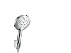 Juego de soportes de ducha Raindance Select S de tamaño manual 120 3jet con flexo de 125 cm, 26701, Color: cromado HANSGROHE