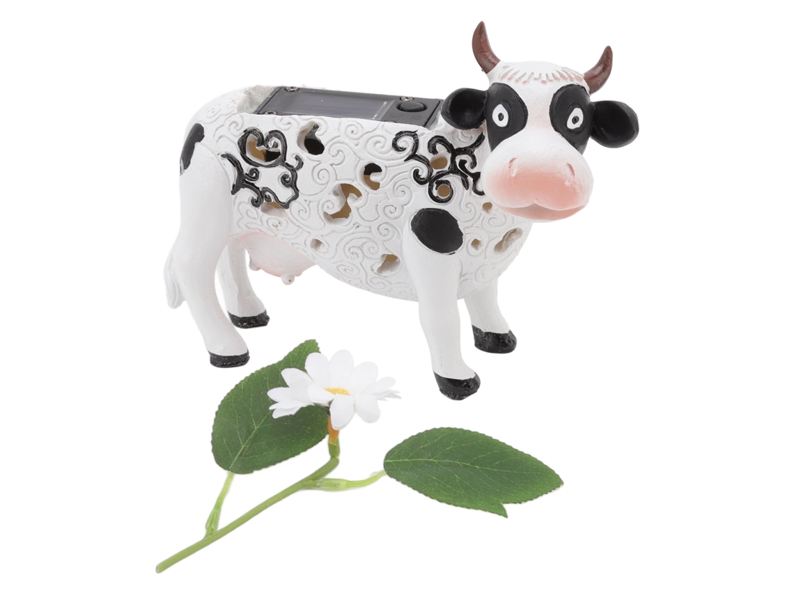 Lámpara solar con forma de animal: vaca, margarita, jardín que cambia de color.