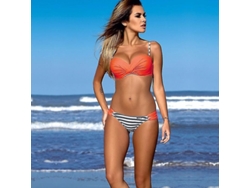 2026-traje De Bikini Para Mujer Con Remate Levantador Y Relleno Baño Playa De Poliéster Tallas S M L Xl