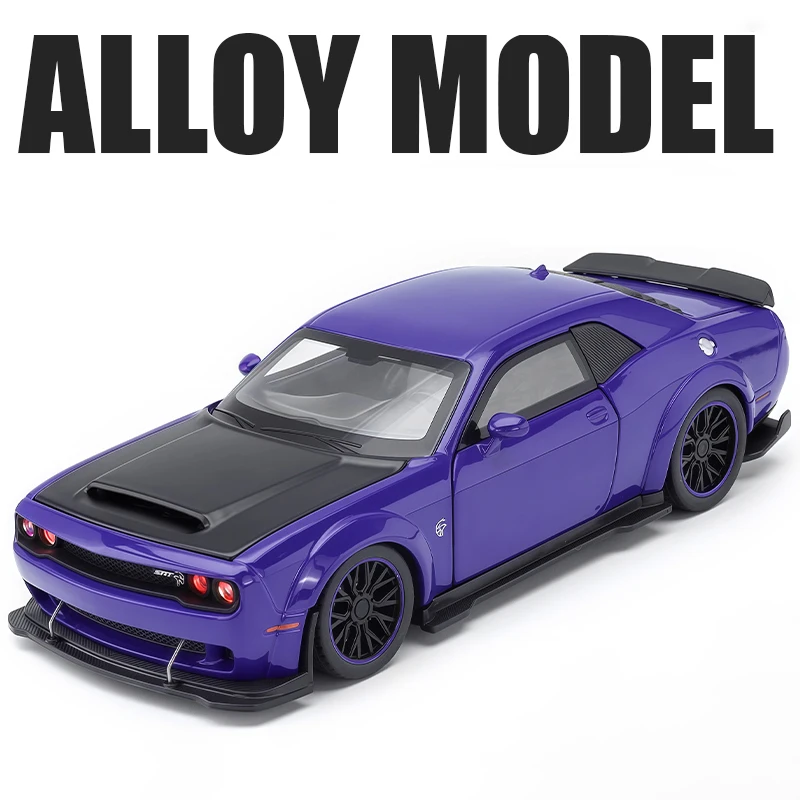 (roxo) Miniatura De Carro Em Escala 1:32, Feita De Metal Fundido, Com Efeitos De Som E Luz.